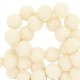 Acryl Perlen rund 4mm matt Cashmere white